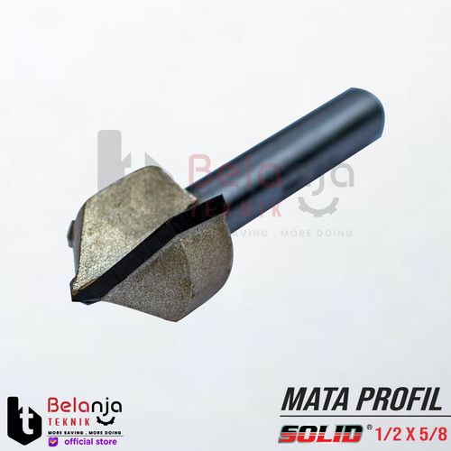 [EZM.3504839] Solid Mata Profil 1/2 x 5/8 Vee Groove Bits 0.25 Inch 201-031