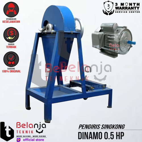 [EZM.3504940] Pengiris Singkong - Ubi Plus Dinamo Listrik Penggerak 0.5 HP