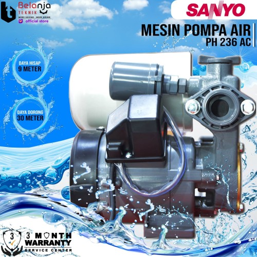 [EZM.3505135] Sanyo Mesin Pompa Air PH 236 AC Otomatis 200 Watt 9 Meter PH236AC