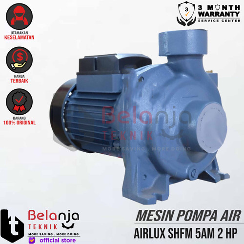 [EZM.3505140] Mesin Pompa Air - Airlux SHFM 5AM 2 HP 1 Phase - 7 Meter