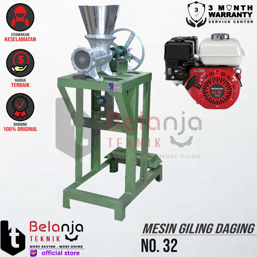 [EZM.3505164] Mesin Gilingan Daging No.32 + Engine Honda GX 160 Jialing