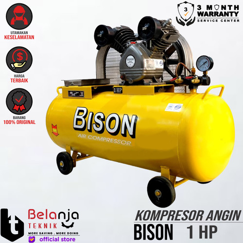 [EZM.3505222] Bison Unloaded Air Compressor 1 HP Mesin Kompresor Udara Body Only