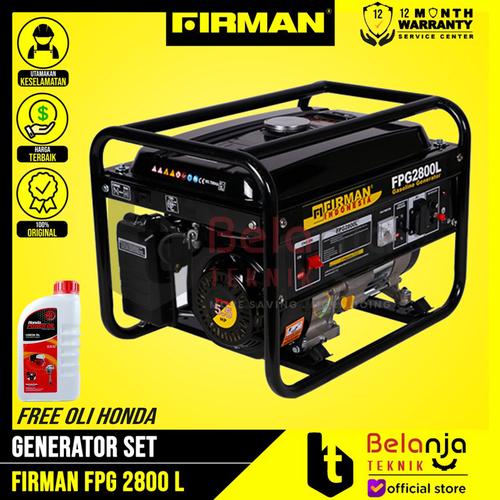 [EZM.3505253] Firman Genset FPG 2800 L Generator Set 2000 Watt Bensin FGP2800L