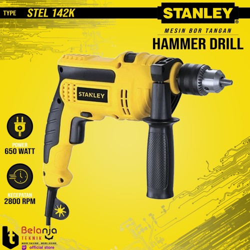 [EZM.3505292] STANLEY Hammer Drill STEL142K 13 MM Mesin Bor Listrik STEL 142K 13MM