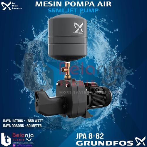 [EZM.3505317] Grundfos Mesin Pompa Air Sumur Dangkal JPA 8-62 Semi Jet Pump 8 Meter
