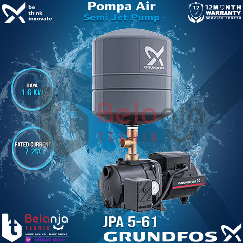 [EZM.3505318] Grundfos Mesin Pompa Air JPA 5-61 PTV Semi Jet Pump 8 M 1600 Watt