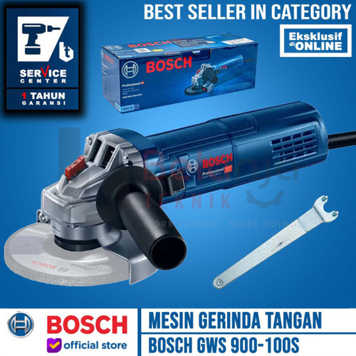 [EZM.3505343] Bosch Mesin Gurinda Tangan GWS 900-100 S 900 Watt 4 Inch GWS900-100S