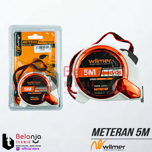 [EZM.3505387] Meteran Autostop 5M Wilmer Meteran Stop Otomatis Measure Tape Evos