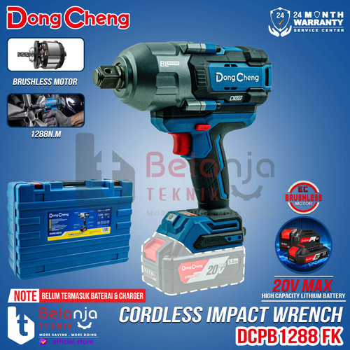 [EZM.3505392] Mesin Pembuka Baut 20V  Baterai Dongcheng DCPB1288Z 3/4 Inch Impact Wrench 20V DCPB1288 DCPB 1288 3/4" Unit Only