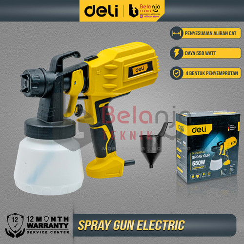 [EZM.3505419] Deli Mesin Spray Gun Listrik EDL-PQ380-E1 Alat Semprot Cat 800 ML 550 Watt