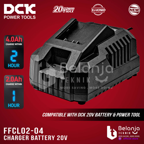 [EZM.3505432] DCK Charger Battery Pengisi Daya Baterai FFCL 20 Charger 20V 4 ah FFCL20-04