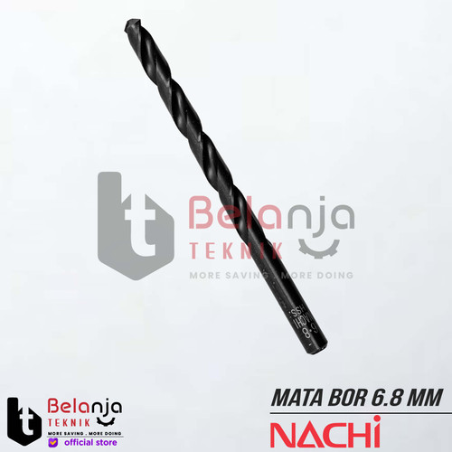 [EZM.3505449] Nachi Mata Bor 6.8 mm Drill 6.8 mm HSS Shank Lurus Drill Bit Mata Bor Besi
