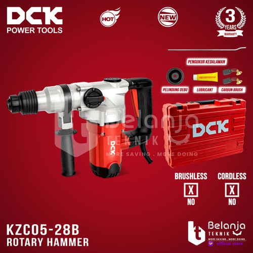 [EZM.3505481] DCK Mesin Bor Bobok Beton 28 mm KZC05-28B Rotary Hammer SDS 800 Watt KZC 05