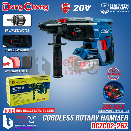 [EZM.3505487] Dongcheng Mesin Bor Beton DCZC02-26 Z Rotary Hammer Brushless 26MM Unit Only DCZC 02 26 DCZC02-26Z