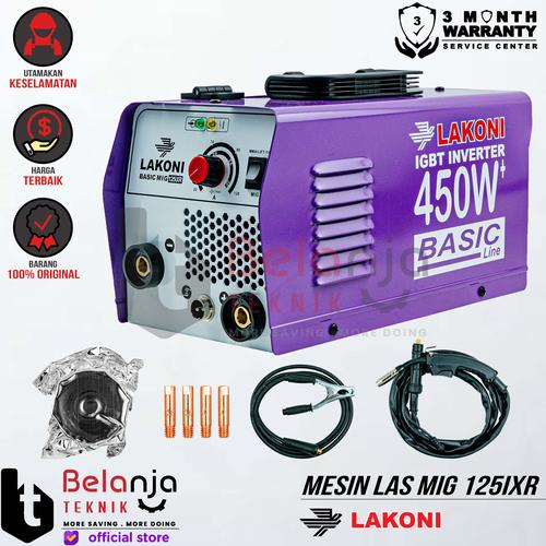 [EZM.3505495] Lakoni Mesin Travo Las Basic MIG 125 IXR Welding Machine 120 Ampere + TIG Lift Welder