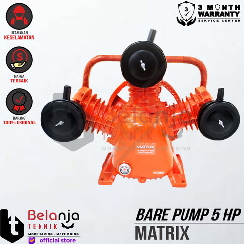 [EZM.3505500] Matrix Bare Pump Compressor Kepala Kompressor Angin 5 HP