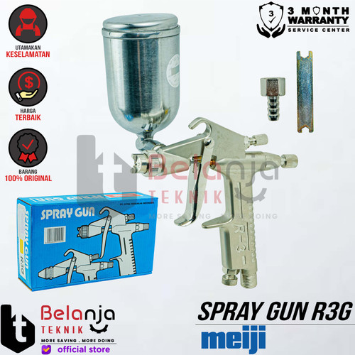 [EZM.3505518] Meiji Alat Semprot Cat R3G  3800-300 Air Spray Gun Tabung Atas