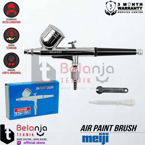 [EZM.3505519] Meiji Alat Semprot Cat Lukis 3860-332 Air Brush Spraygun Air Paint Brush Kit