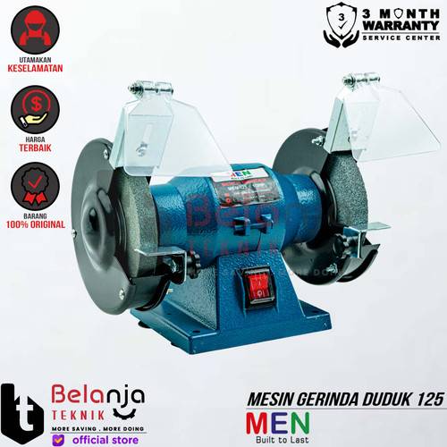 [EZM.3505543] Men Mesin Gerinda Duduk 125-5 5 Inch Bench Grinder Ele 0.25Hp 180/200 W