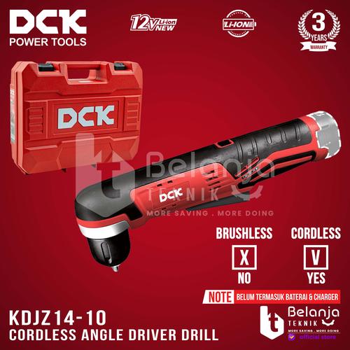 [EZM.3505551] DCK Angle Driver Drill Cordless KDJZ14-10 Mesin Bor Sudut Baterai Unit Only
