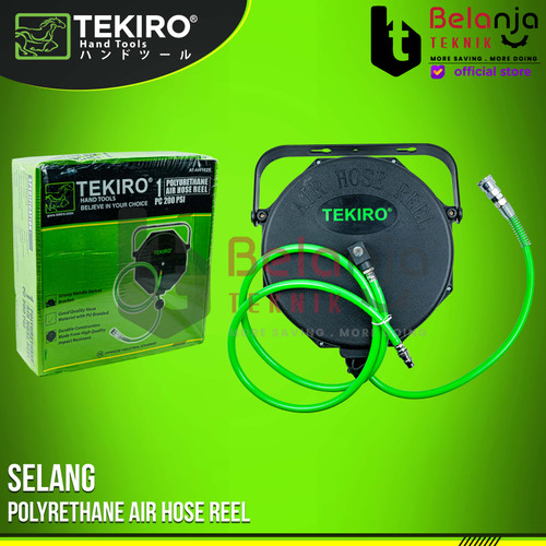[EZM.3505585] Tekiro Selang Angin Kompresor 6 m Polyurethane Air Hose Reel 200 Psi
