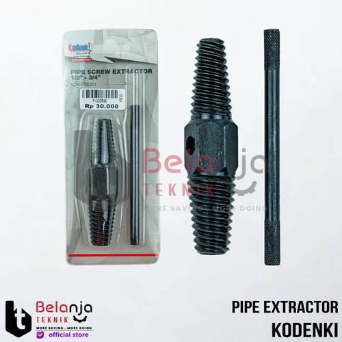 [EZM.3505619] Kodenki Pipe Extractor Alat Pembuka Tap Kran Air Patah Pipa 1/2 & 3/4