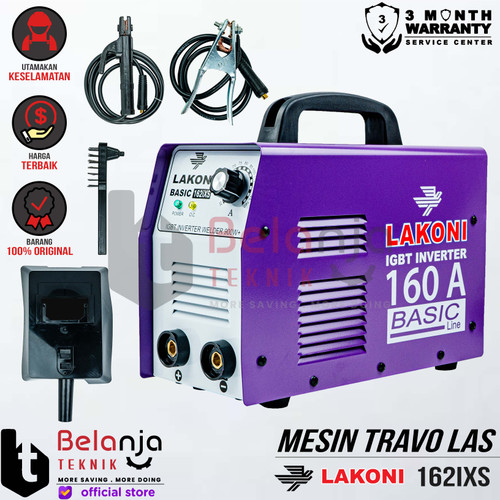 [EZM.3505630] LAKONI BASIC Travo Las Listrik 162IXS Welding Inverter 162 IXS 450 W