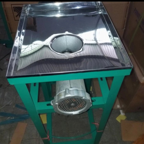[EZM.3505665] Mesin Gilingan Daging No.32 Rangka Double Pully + Dinamo Listik 1 HP