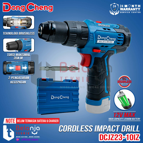 [EZM.3505690] Mesin Bor Tangan Baterai Dongcheng DCJZ23-10i Z 12V Brushless Hammer Impact Drill Cordless DCJZ 23-10i Unit Only