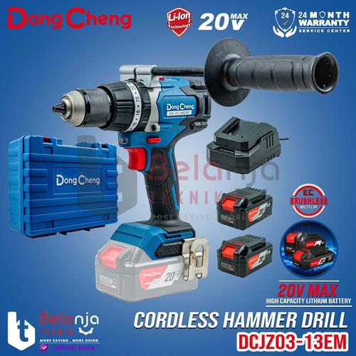[EZM.3505713] Dongcheng Hammer Drill Cordless DCJZ03-13EM Mesin Bor Baterai 20V 13MM
