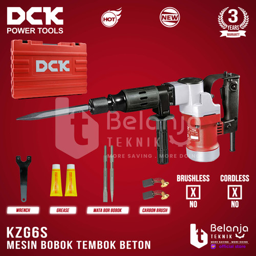 [EZM.3505726] DCK Mesin Bobok Tembok Beton KZG6S Jack Demolition Hammer Hex17 1050 W