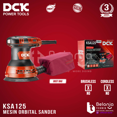 [EZM.3505728] DCK Mesin Amplas Bulat KSA125 Orbital Sander 5Inch 300W Variable Speed