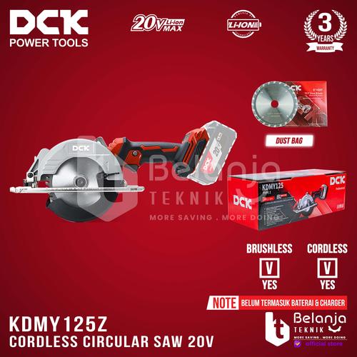 [EZM.3505737] DCK Mesin Circular Saw Cordless KDMY125Z Sirkel Kayu Unit Only 125MM