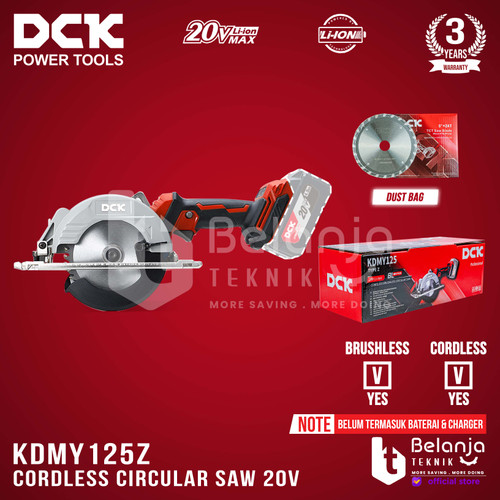 [EZM.3505737] DCK Mesin Circular Saw Cordless KDMY125Z Sirkel Kayu Unit Only 125MM