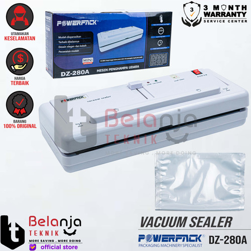 [EZM.3505776] Powerpack Vacuum Sealer DZ 280A Mesin Press Plastik Basah Kering DZ280