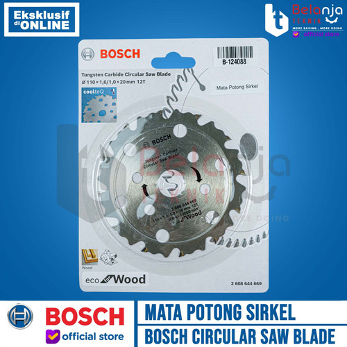 [EZM.3505793] Bosch Tungsten Carbide Circular Saw Blade Mata Potong Kayu 110MM X 12T