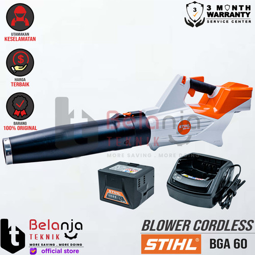 [EZM.3505813] Stihl Blower Cordless BGA 60 SET Mesin Peniup Udara Tangan Baterai SET