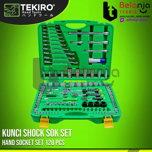 [EZM.3505827] Tekiro Mata Shock Socket Set 12 PT 120 Pcs 1/4"-3/8"-1/2" Tool Kit Set