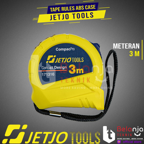 [EZM.3505903] JETJO TOOLS Measuring Tape ABS Case 3M×16MM Meteran Alat Ukur 3 Meter
