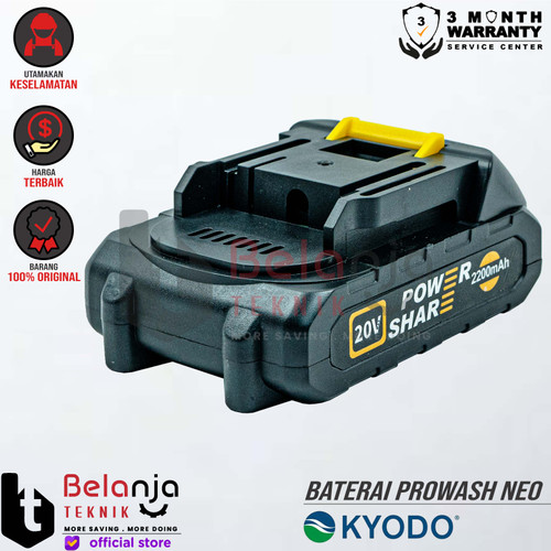 [EZM.3505976] Kyodo Baterai Prowash Neo Battery Mesin Cuci Jet Cleaner Cordless 20V