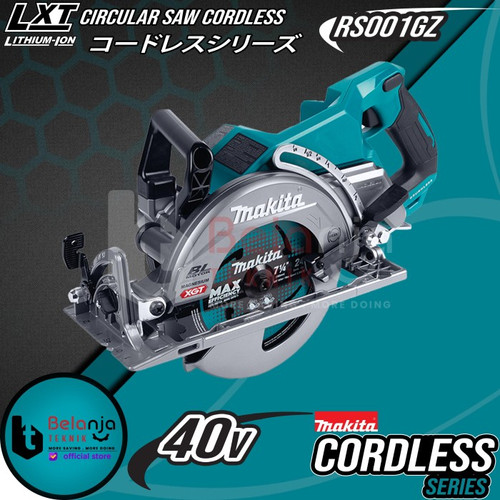 [EZM.3500002] Mesin Potong Kayu Baterai Makita RS001GZ 40 Volt 7 Inch Circular Saw Cordless RS001 GZ + Set Baterai 40V