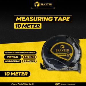 [EZM.3500011] Meteran 10M X 25 mm Braxter Meteran 10 Meter Roll Meteran Panjang 10M