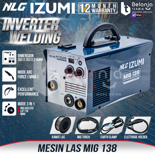[EZM.3500065] Mesin Travo Las Inverter Izumi MIG 138 Welding Machine Trafo Las 120A