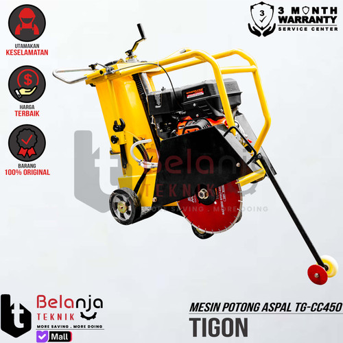 [EZM.3500101] Mesin Potong Aspal Bensin Tigon TG-CC 450 Concrete Cutter TG-CC450 Set Mesin Matsumoto MGX 390