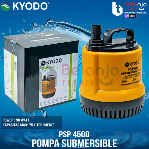 [EZM.3500106] Mesin Pompa Celup Kyodo PSP 4500 Submersible Pump Pompa Kolam PSP4500 1 Inch 90 W