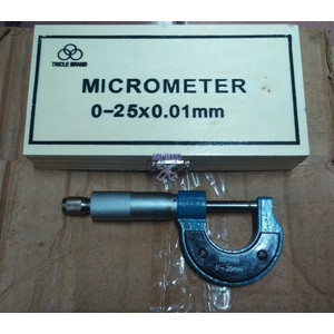 [EZM.3500124] Outside Micrometer Tricle Brand 0-25 mm 0,01 Mikrometer Sekrup Skrup
