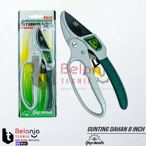 [EZM.3500132] Gunting Dahan Ranting Rachet Tjap Mata 8" Gunting Dahan Teflon 8 Inch