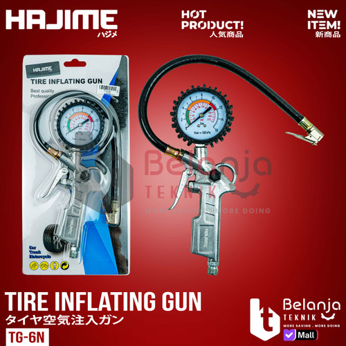 [EZM.3500186] Tire Inflator Air Pressure Gun Hajime Isi Ukur Tekanan Angin 3 in 1