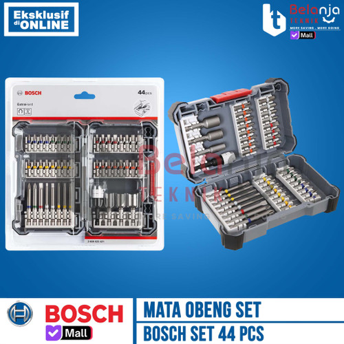 [EZM.3500198] Mata Obeng Set 44 Pcs Bosch Extra Hard Screwdriver Mixed Set Pick & Click 44Pcs