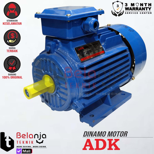 [EZM.3500199] ADK Mesin Penggerak Dinamo Electro Motor 1.5 HP 1 Phase 4 Pole